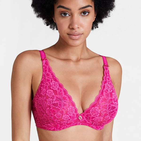 Aubade-Rosessence-Plunging-Triangle-Bra-Fuchsia-Hot-Pink-HK12-6-Bright-Sexy-Lacey-SS22-2022 3 600x