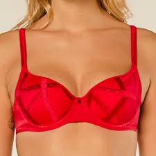 Louisa Bracq Serie Moulded balcony bra in lipstick