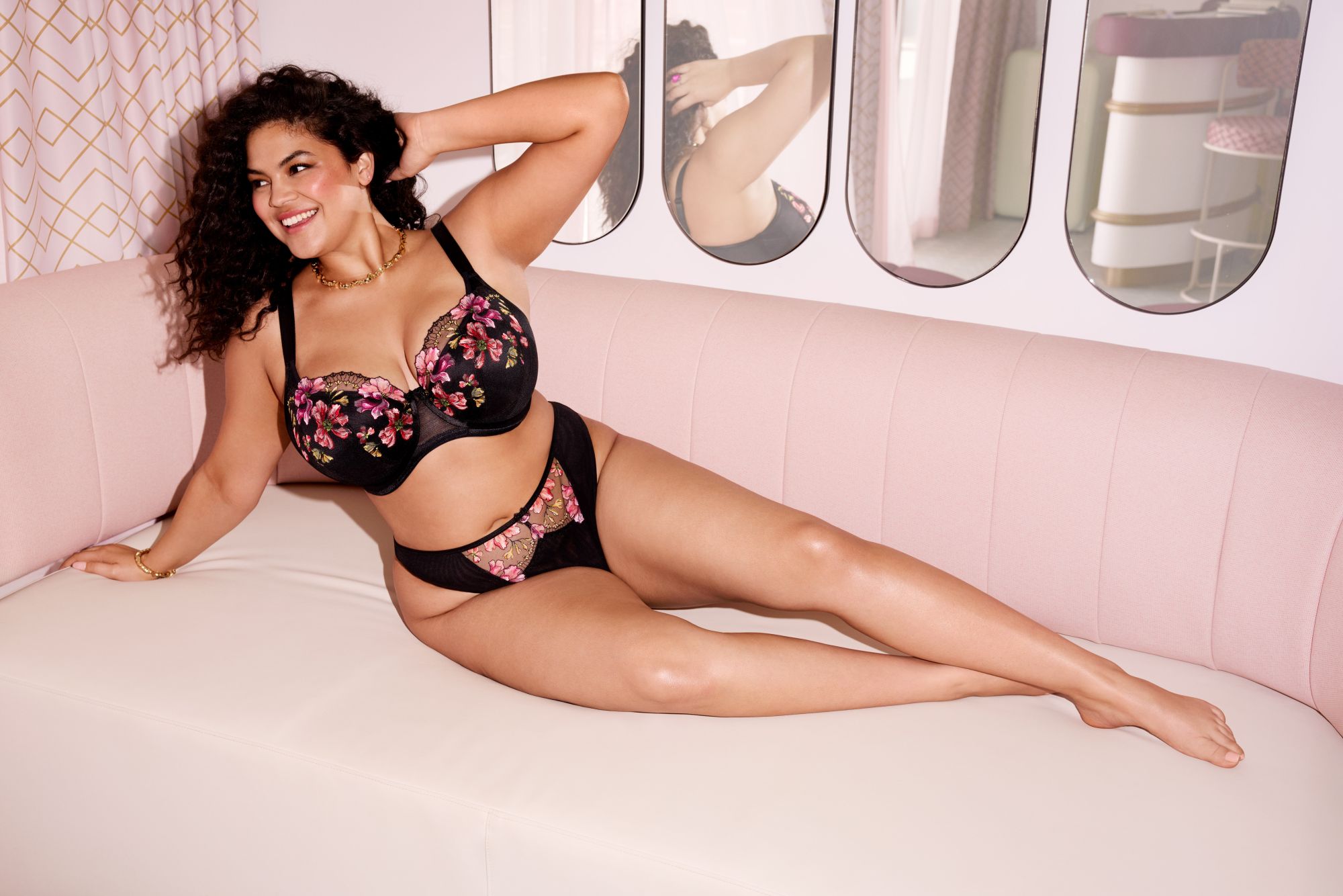 TEAGAN RAINBOW UW-PADDED-HALF-CUP-BRA EL302615 THONG EL302670 WEB